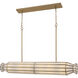 Jaxen 6 Light 48 inch Legacy Brass Linear Chandelier Ceiling Light