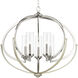 Evoke 5 Light 34 inch Polished Nickel Chandelier Ceiling Light, Design Series