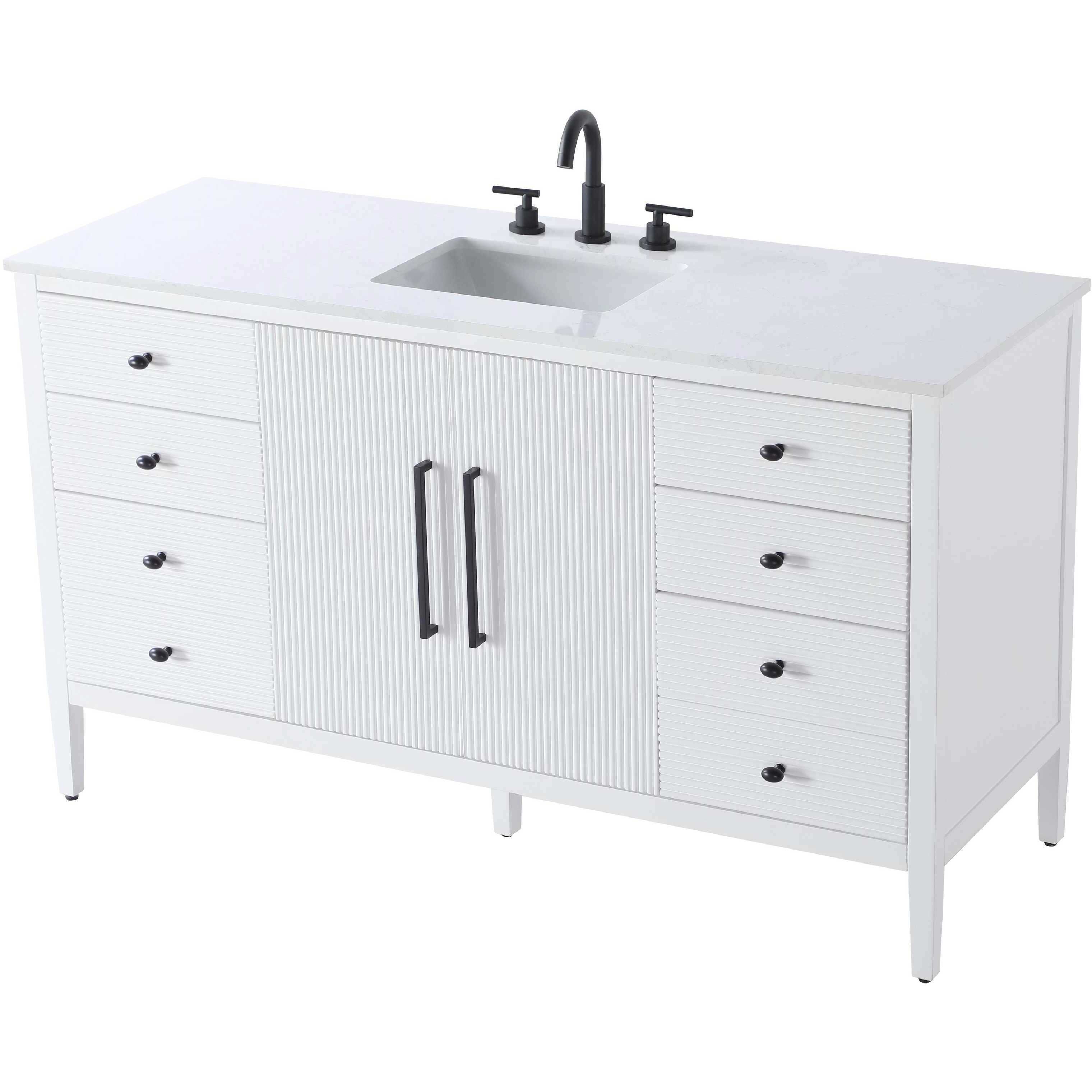 Blakely 60 X 34 inch White Bathroom Vanity Cabinet