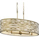 Kato 6 Light 36 inch REF Pendant Ceiling Light in Havana Gold