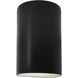 Ambiance Cylinder LED 5.75 inch Carbon Matte Black ADA Wall Sconce Wall Light, Small