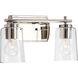 Art 2 Light 14 inch Polished Nickel Bath Vanity Wall Light