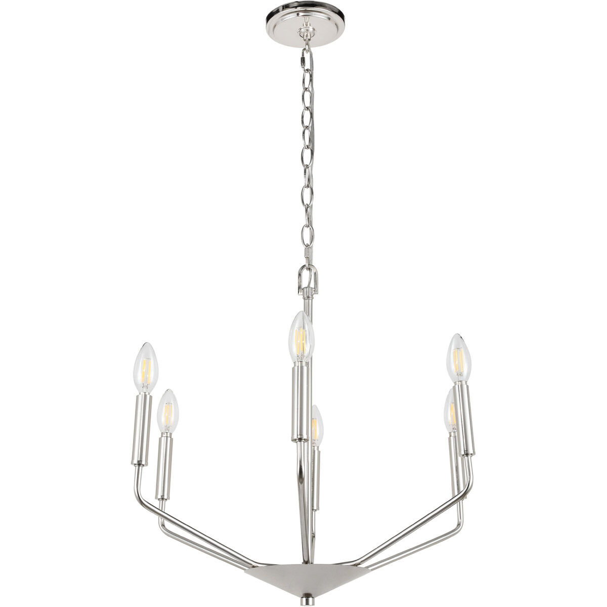 Enzo 6 Light 22 inch Chrome Pendant Ceiling Light