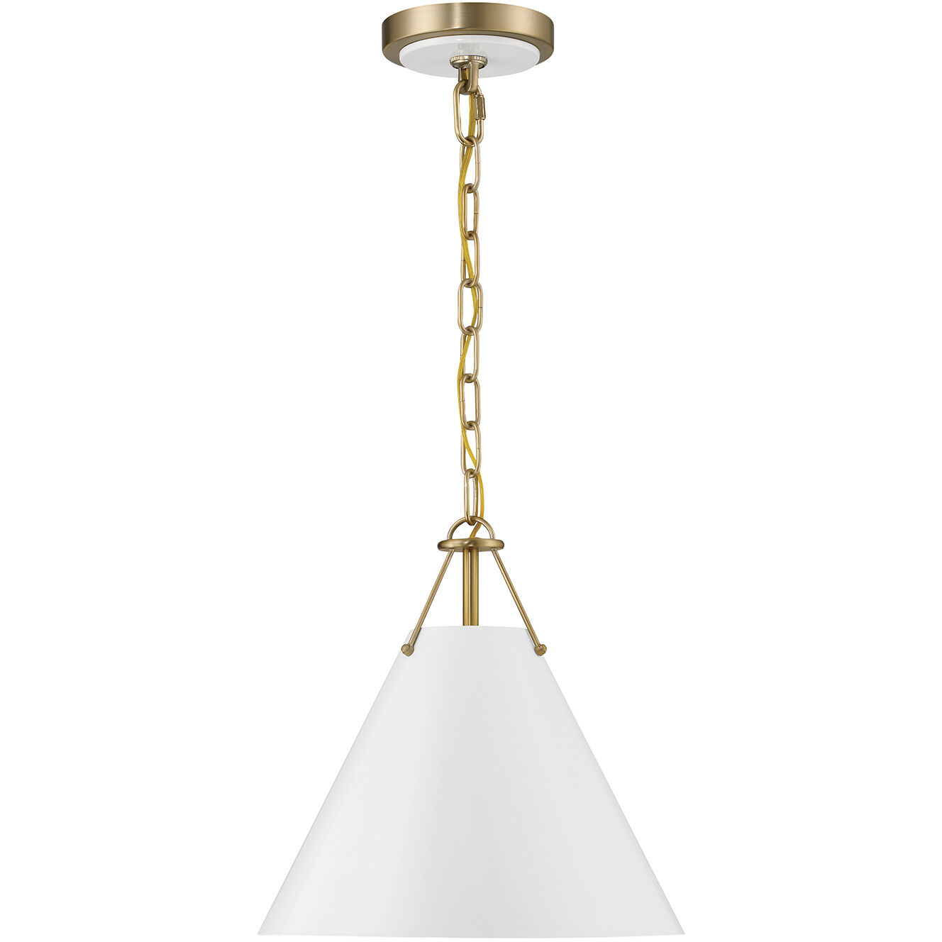 Xavier 1 Light 12 inch Vibrant Gold Mini Pendant Ceiling Light