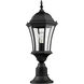 Wakefield 1 Light 24 inch Black Outdoor Pier Mounted Fixture
