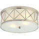 Suzanne Kasler Montpelier 3 Light 16 inch Polished Nickel Flush Mount Ceiling Light, Large