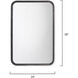Principle 36 X 24 inch Black Vanity Mirror