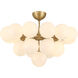 Lunara 19 Light 28 inch Legacy Brass Convertible Chandelier/Semi-Flush Mount Ceiling Light