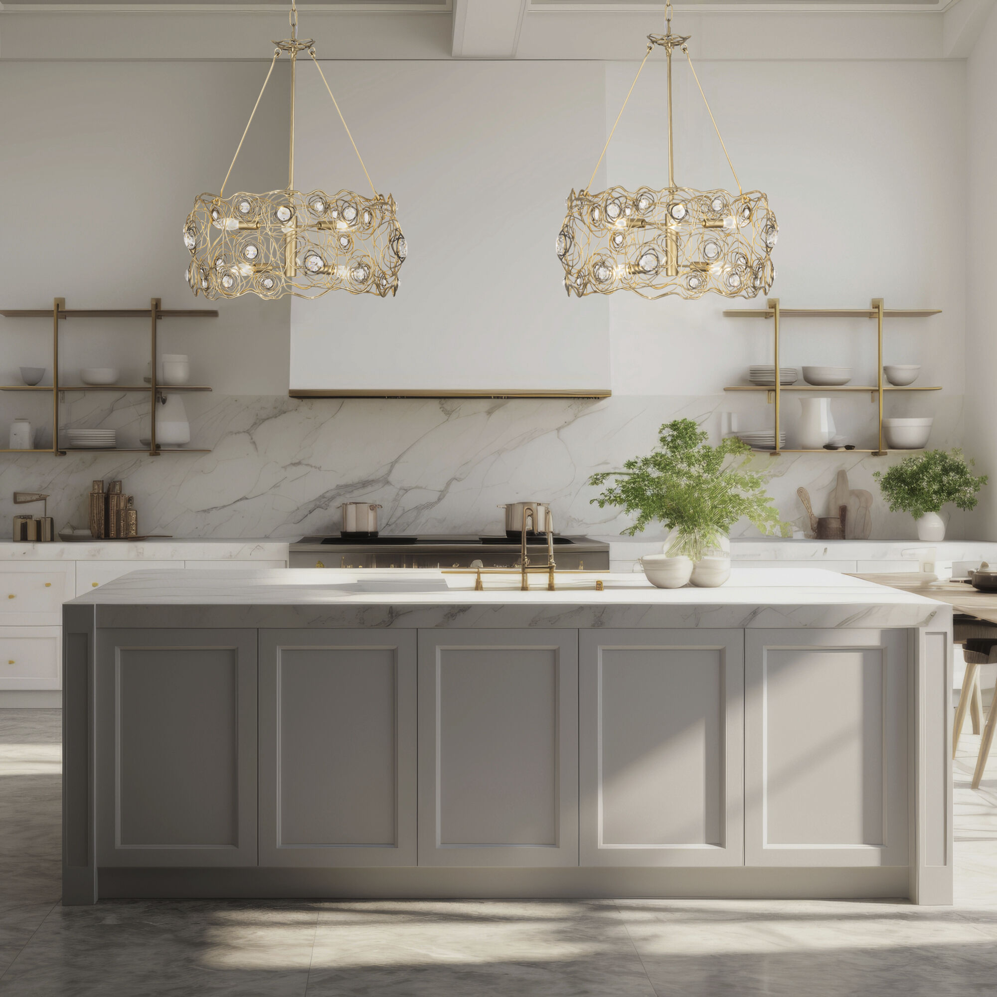 Ethereal Rose 6 Light 24 inch Havana Gold Ombre Chandelier Ceiling Light