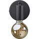 Think 1 Light 5 inch Black Wall Sconce Wall Light