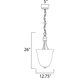 Logan 3 Light 12.75 inch Satin Nickel Entry Foyer Pendant Ceiling Light