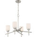 Cadence 4 Light 24.75 inch Satin Nickel Chandelier Ceiling Light