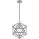 Geometric 1 Light 13 inch Nordic Gray Mini Pendant Ceiling Light