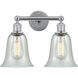 Edison Hanover 2 Light 15.25 inch Polished Chrome Bath Vanity Light Wall Light in Fishnet Glass