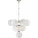 AERIN Cristol 10 Light 28 inch Polished Nickel Tiered Chandelier Ceiling Light