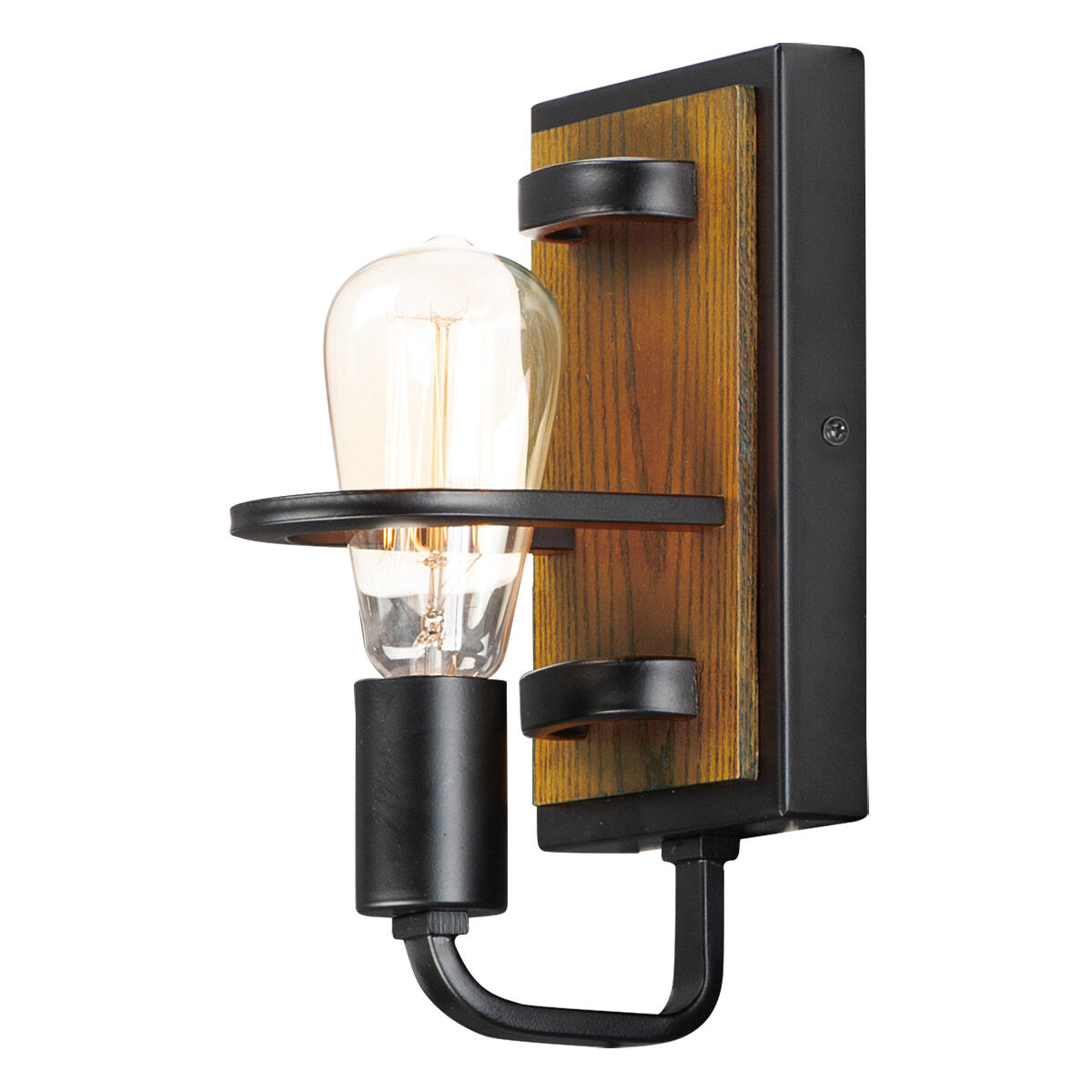 Black Forest 1 Light Black/Ashbury Wall Sconce Wall Light