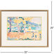 Early Pines on Coastline Yellow and Blue and Green Framed Art