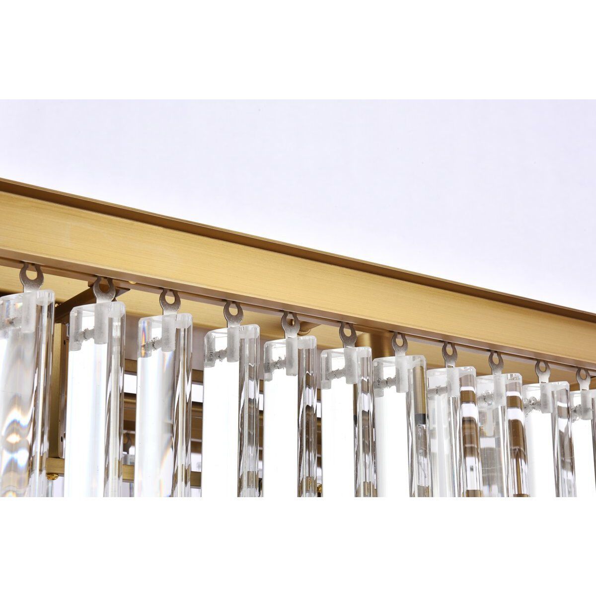 Sydney 12 Light 60 inch Satin Gold Linear Chandelier Ceiling Light in Clear