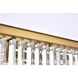 Sydney 12 Light 60 inch Satin Gold Linear Chandelier Ceiling Light in Clear