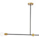 Brees 1 Light 27 inch Black and Brass Pendant Ceiling Light