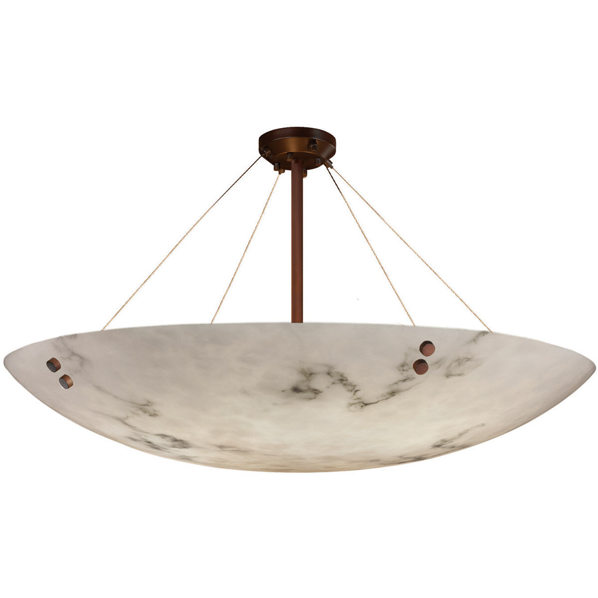 LumenAria LED 63 inch Dark Bronze Semi-Flush Ceiling Light