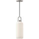Alora Mood Soji 1 Light 5.13 inch Brushed Nickel Pendant Ceiling Light in Matte Opal Glass