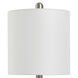 Glass 18.5 inch 40 watt Lilac and Brushed Steel and White Table Lamp Portable Light