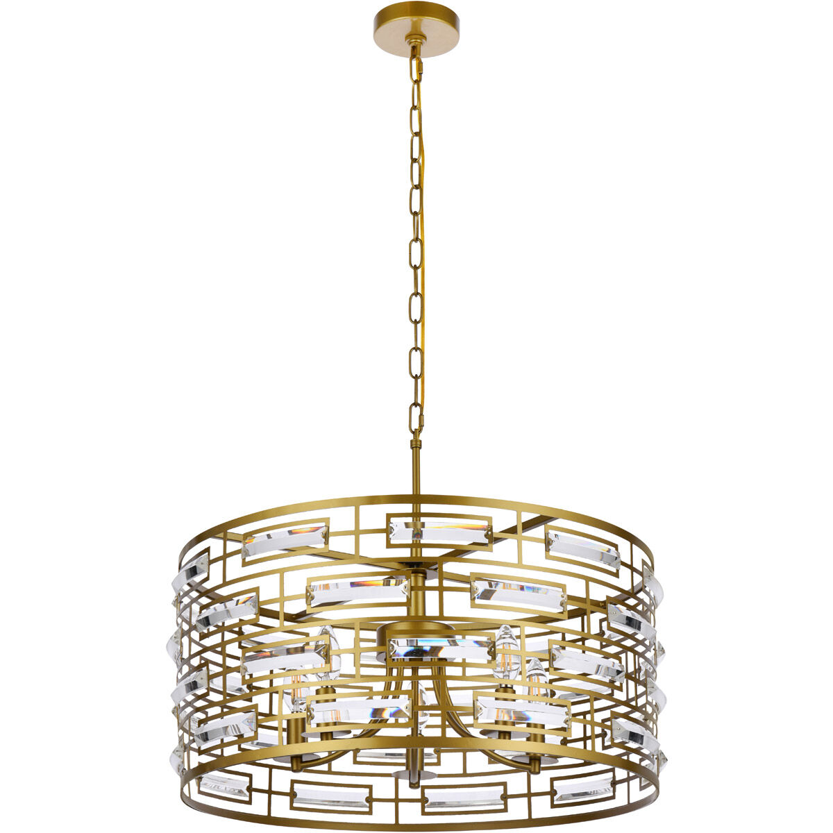 Kennedy 5 Light 24 inch Brass Pendant Ceiling Light