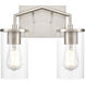 Beverlly 2 Light 13 inch Brushed Nickel Bathroom Vanity Light Wall Light