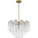 Addis 6 Light 19.75 inch Aged Brass Chandelier Ceiling Light in Tronchi Glass Clear