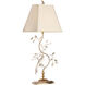 Crystal Bird 27 inch 100.00 watt Silver and Gold Table Lamp Portable Light, Left