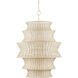 Phebe 9 Light 32 inch Bleached Natural and Vanilla Chandelier Ceiling Light, Large