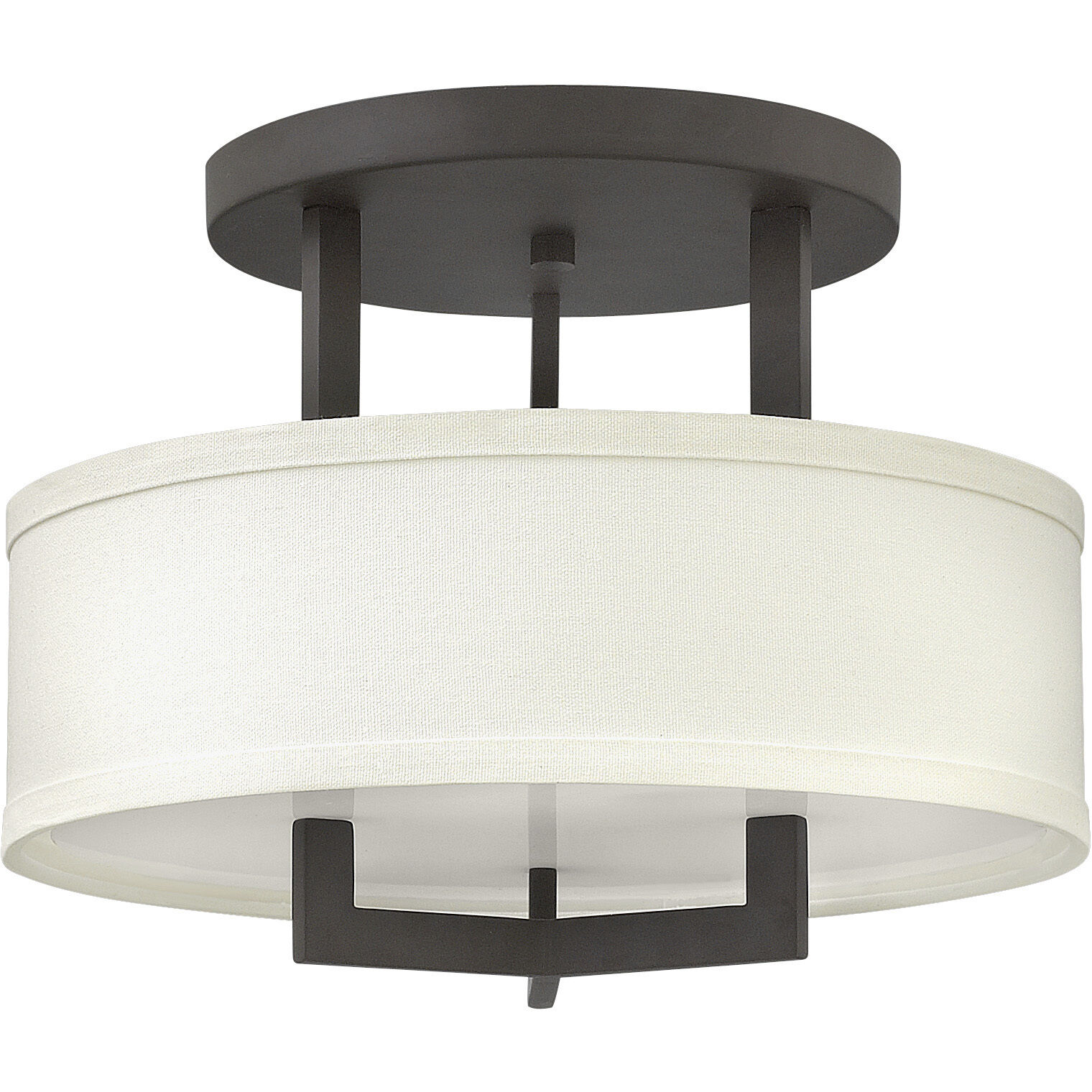 Hampton 3 Light 15.00 inch Semi-Flush Mount