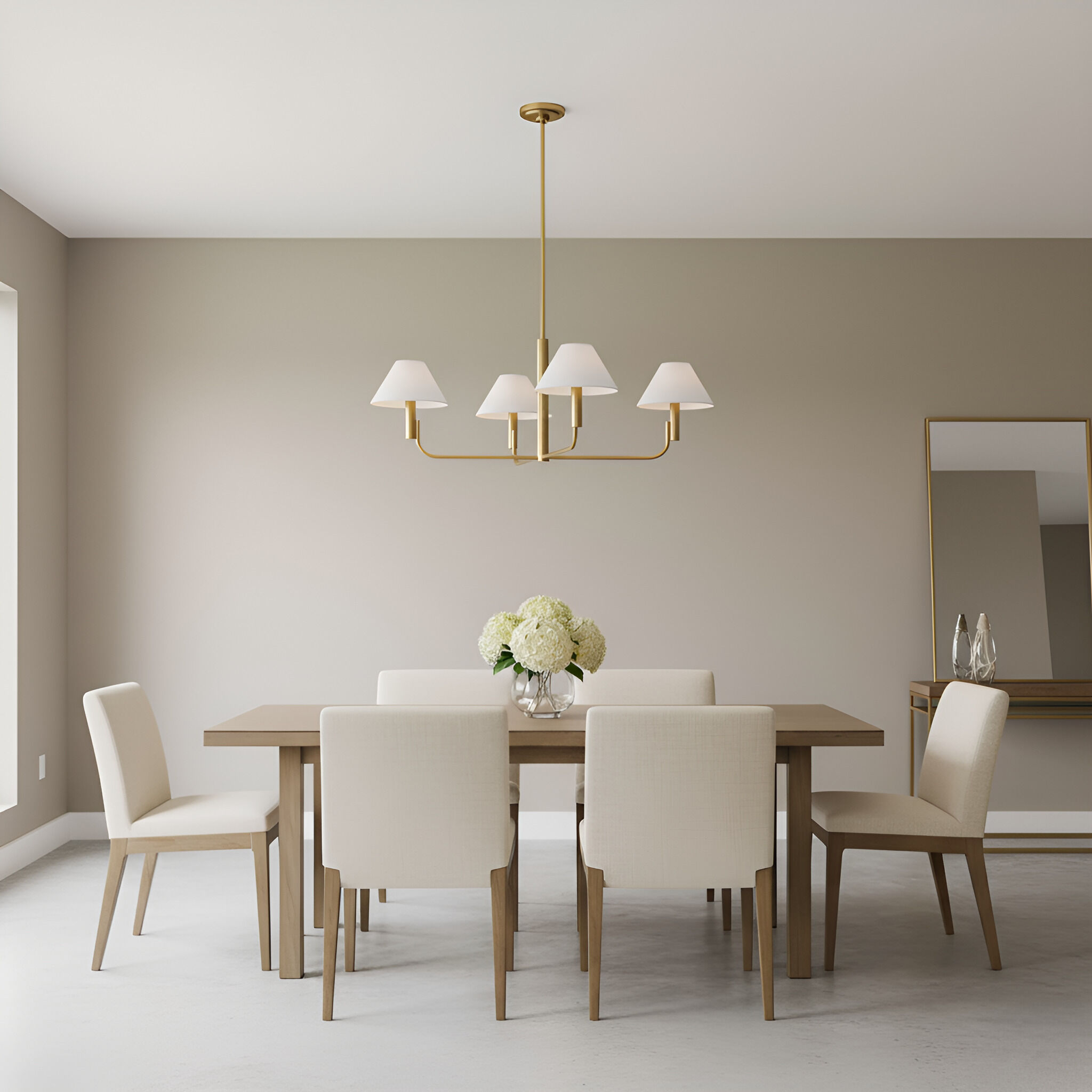 Sean Lavin Colfax 4 Light 34.5 inch Burnished Brass Chandelier Ceiling Light