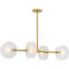 Sky Fall 4 Light 40 inch Brushed Gold Island Pendant Ceiling Light