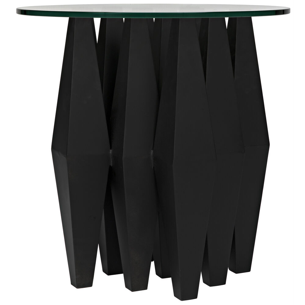 Soldier 24 X 24 inch Matte Black Side Table