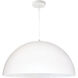 Ofelia LED 20 inch Matte White Pendant Ceiling Light, Dome