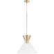 Beldar 1 Light 17 inch Aged Brass Pendant Ceiling Light in Clear