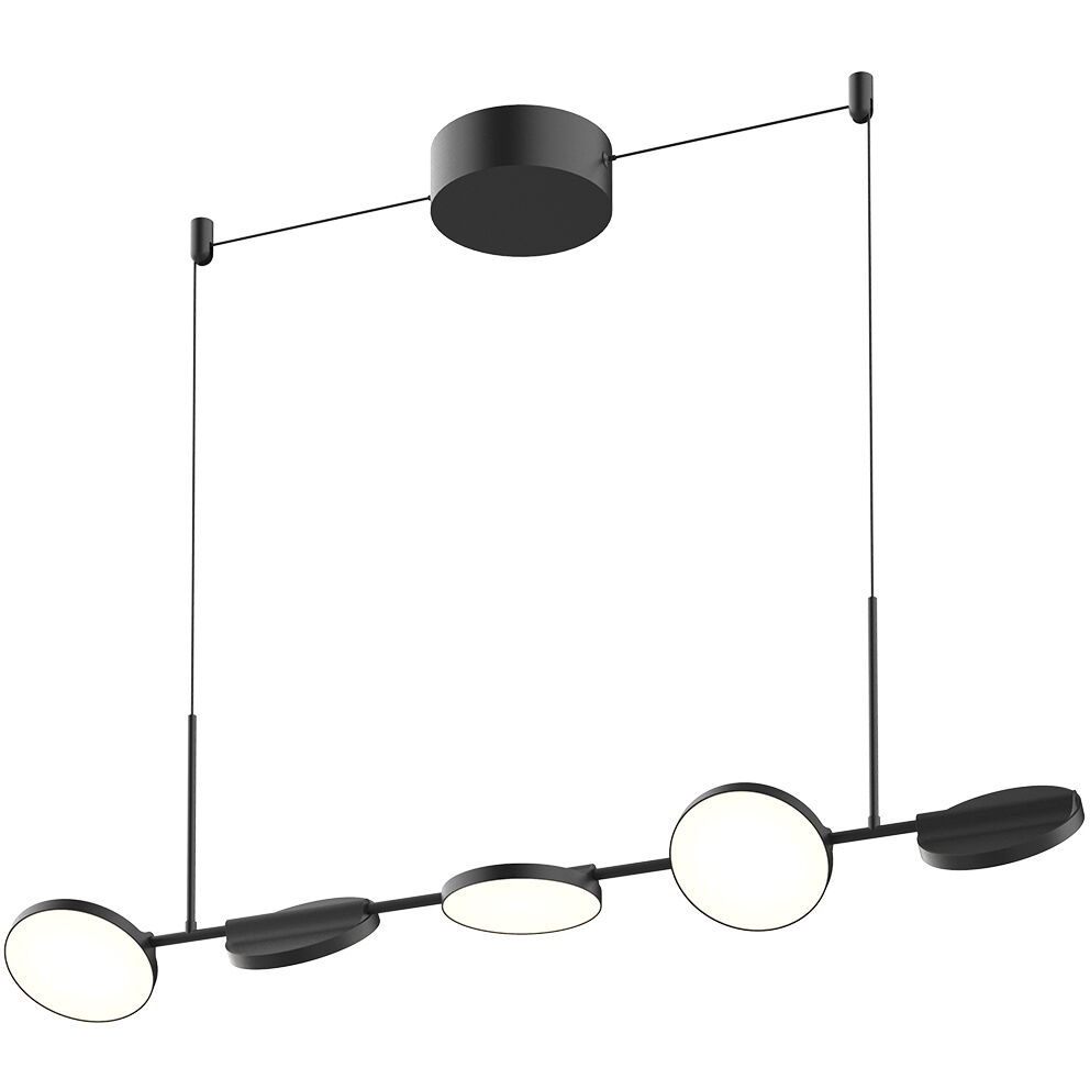 Novel LED 37 inch Black Linear Pendant Ceiling Light