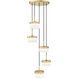 Renaud LED 15.75 inch Modern Gold Chandelier Ceiling Light