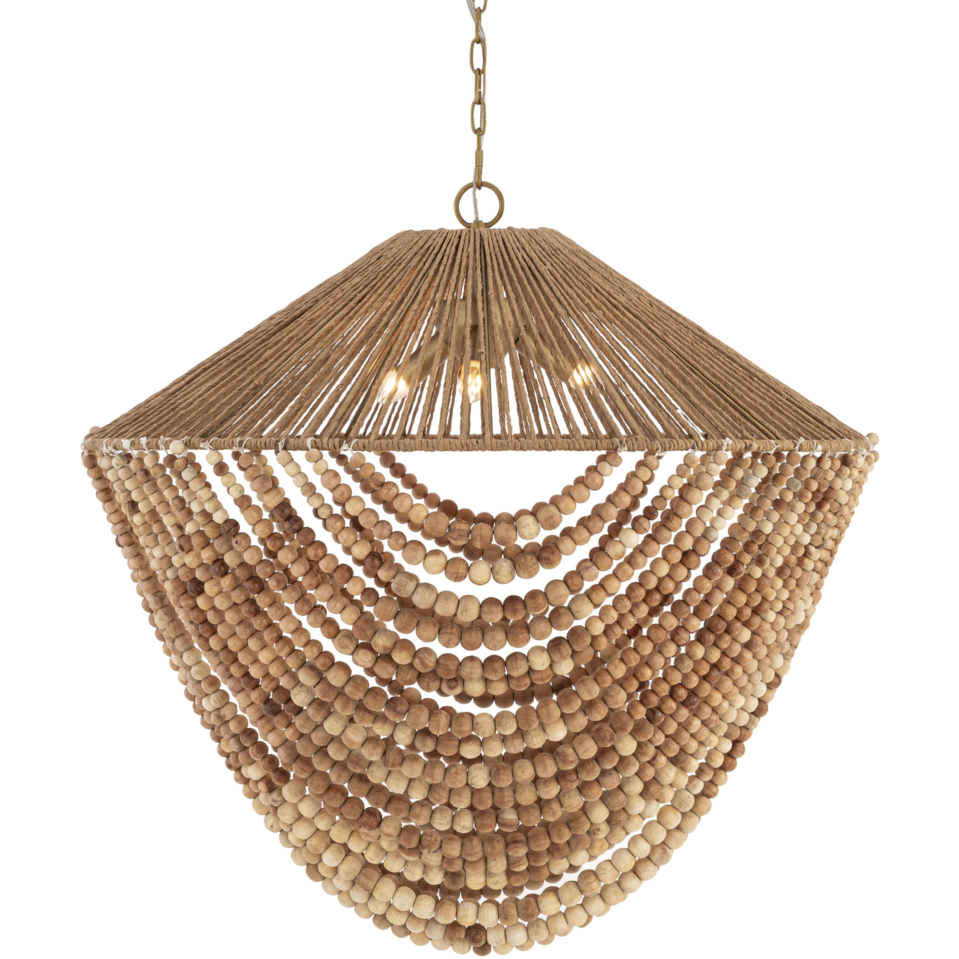 Virella 3 Light 26 inch Legacy Brass Pendant Ceiling Light