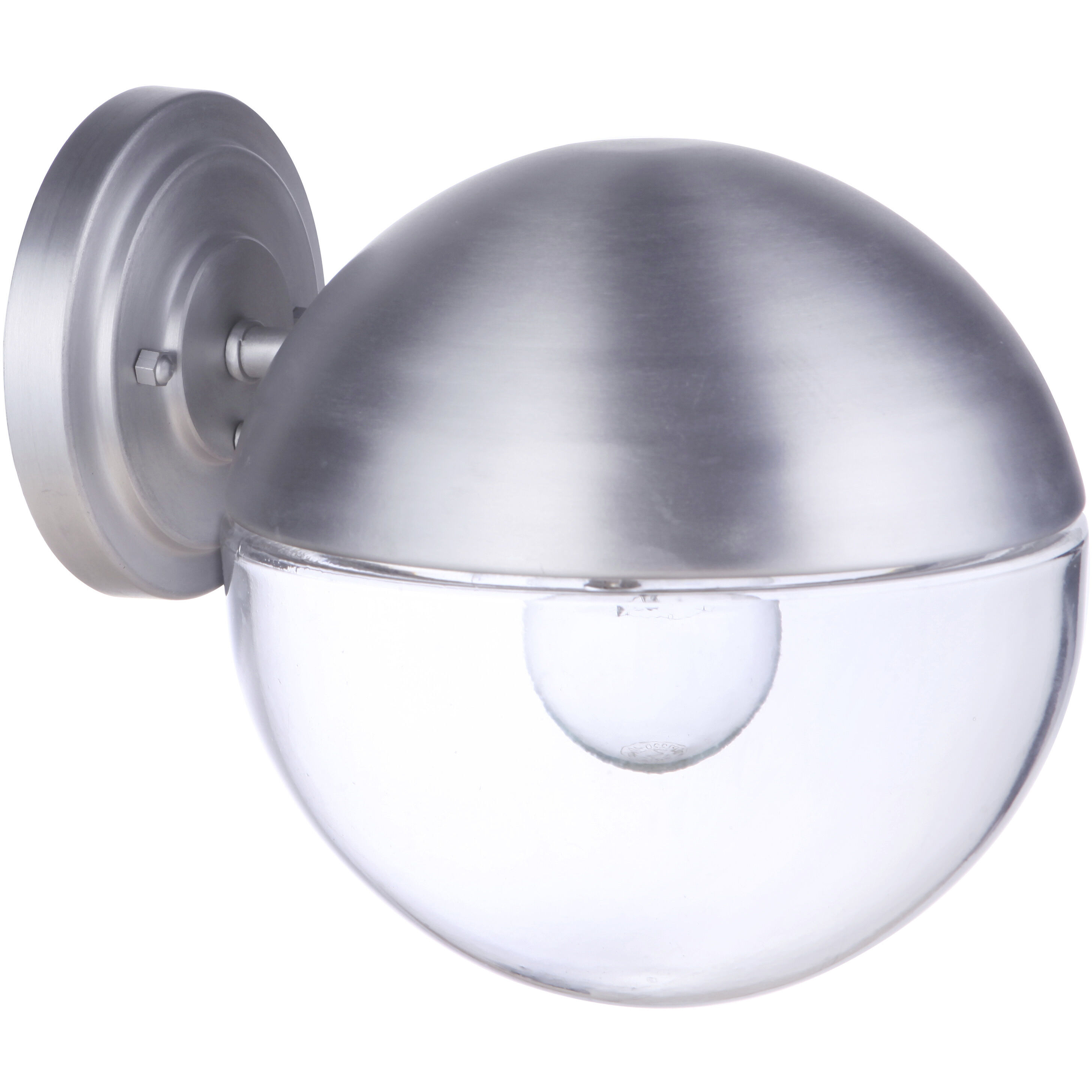 Evie Outdoor Wall Mount in Satin Aluminum, Medium