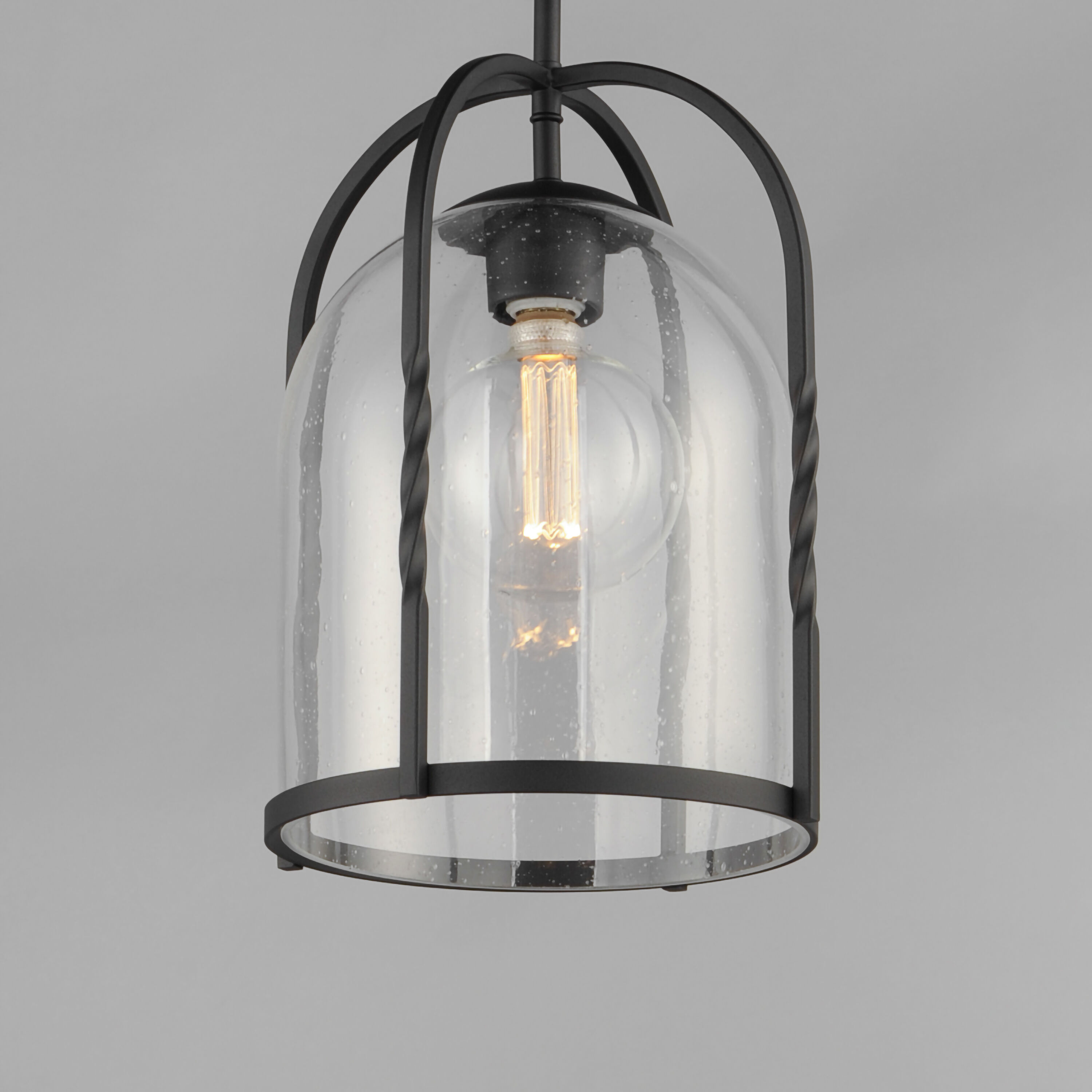 Foundry 1 Light 11 inch Black Outdoor Pendant