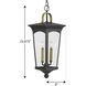 Chatsworth 2 Light 9 inch Textured Black Outdoor Hanging Lantern, Design Series