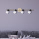 Elsee 4 Light Black/Gold Track Lighting Ceiling Light