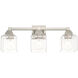Aragon 3 Light 23 inch Brushed Nickel Bath Vanity Wall Light