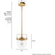 Karloff 1 Light 7.5 inch Alturas Gold Pendant Ceiling Light