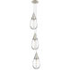 Malone 3 Light 8 inch Brushed Satin Nickel Multi Pendant Ceiling Light in Clear Glass