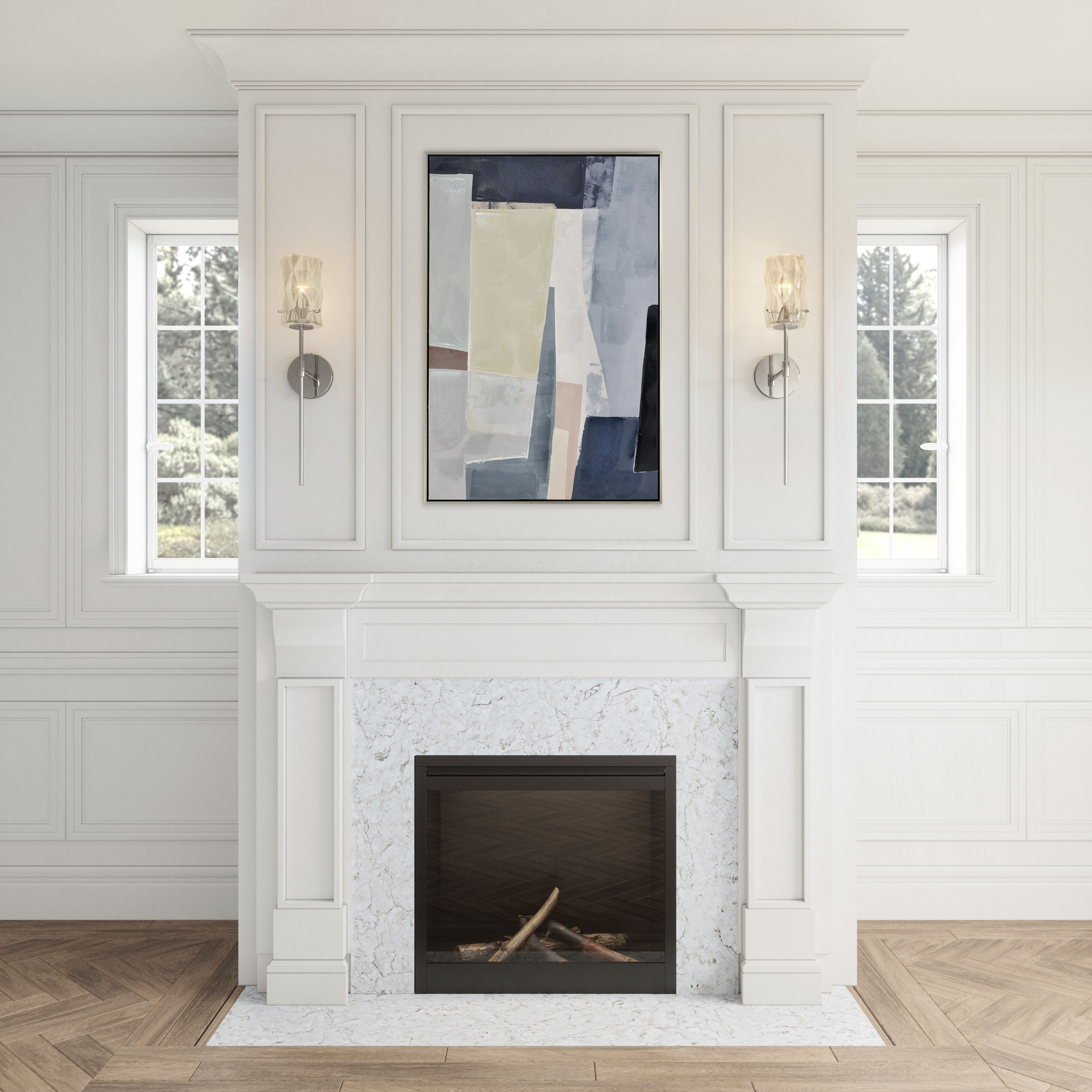 Forma de Crystal 1 Light 5 inch Polished Chrome Sconce Wall Light