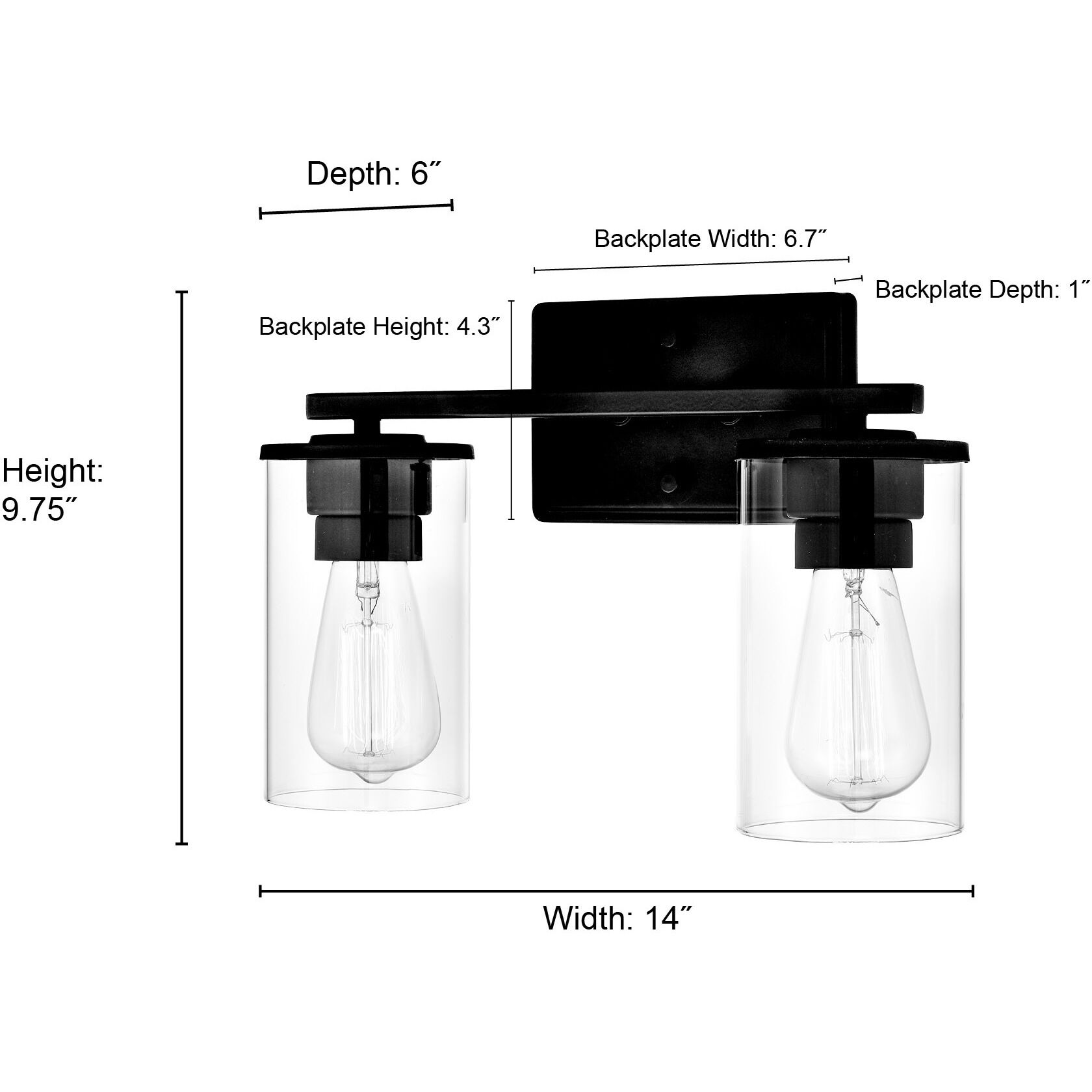 Verlana 2 Light 14 inch Modern Gold Bathroom Vanity Light Wall Light